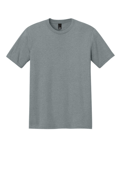 Custom Embroidered District T-Shirts  in Heathered Grey