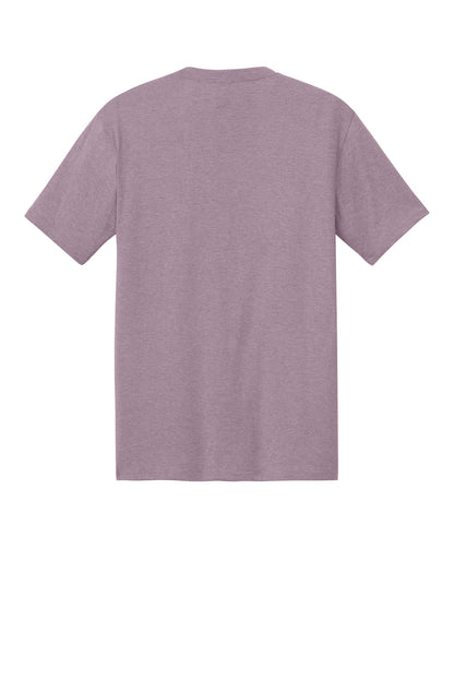 Custom Embroidered District T-Shirts  in Heathered Lavender