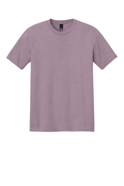 Custom Embroidered District T-Shirts  in Heathered Lavender