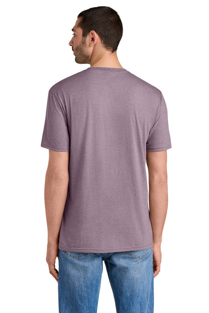 Custom Embroidered District T-Shirts  in Heathered Lavender