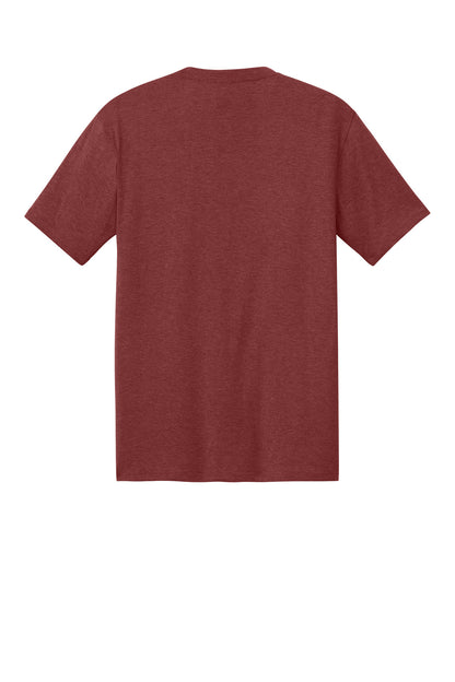 Custom Embroidered District T-Shirts  in Heathered Russet
