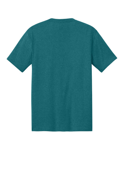 Custom Embroidered District T-Shirts  in Heathered Teal
