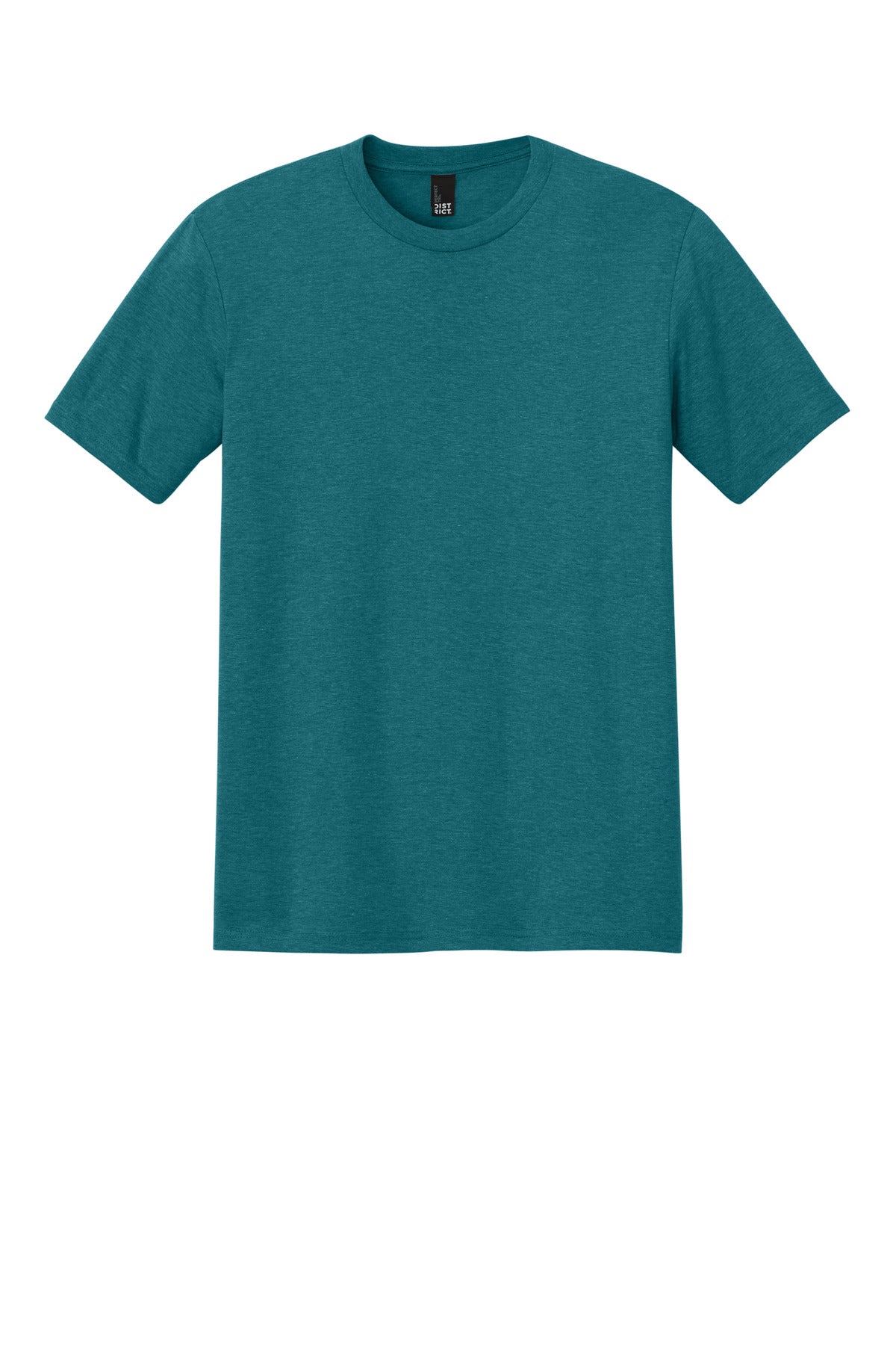 Custom Embroidered District T-Shirts  in Heathered Teal