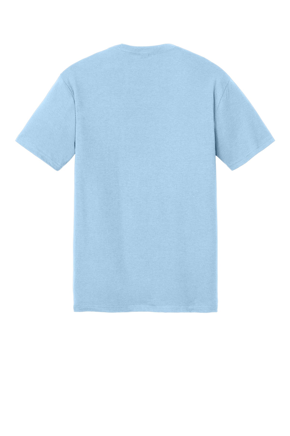 Custom Embroidered District T-Shirts  in Ice Blue