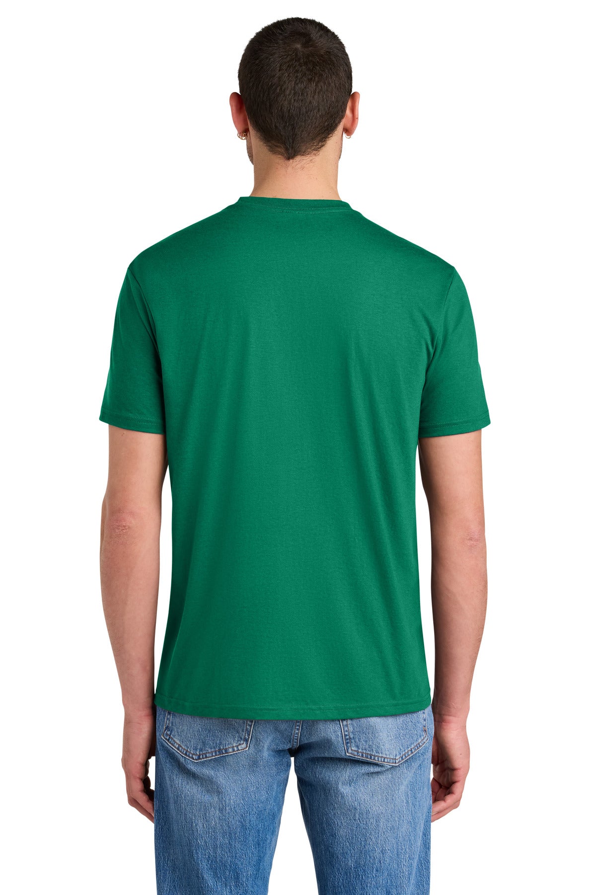 Custom Embroidered District T-Shirts  in Jewel Green