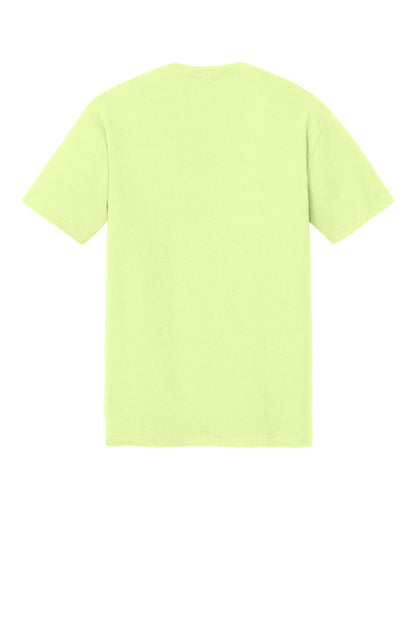 Custom Embroidered District T-Shirts  in Lemongrass