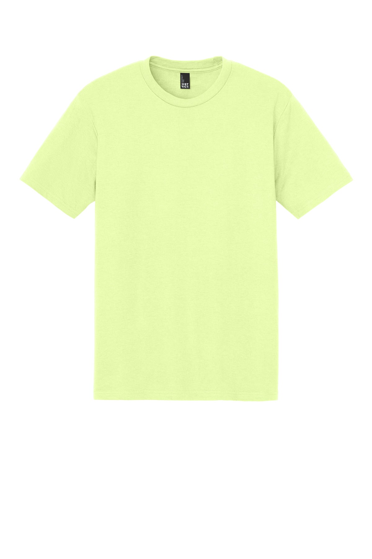 Custom Embroidered District T-Shirts  in Lemongrass