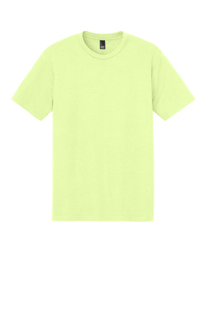 Custom Embroidered District T-Shirts  in Lemongrass