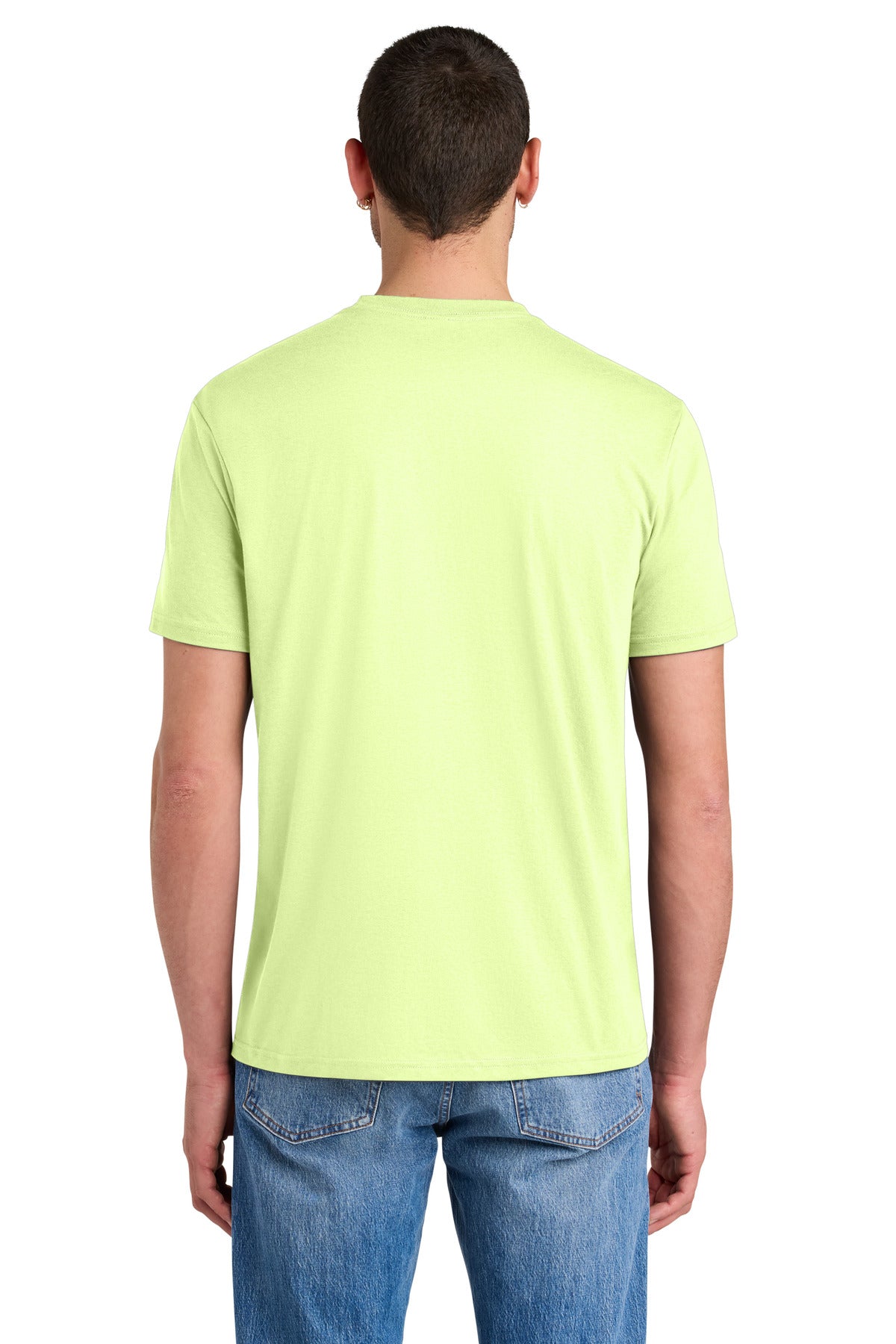 Custom Embroidered District T-Shirts  in Lemongrass