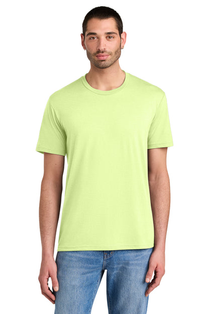 Custom Embroidered District T-Shirts  in Lemongrass