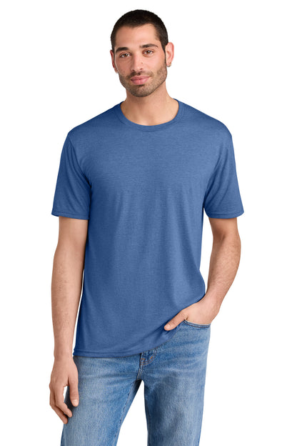 Custom Embroidered District T-Shirts  in Maritime Frost