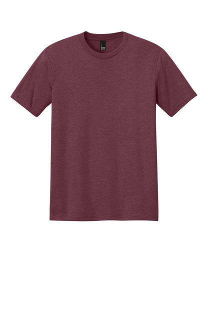 Custom Embroidered District T-Shirts  in Maroon Frost