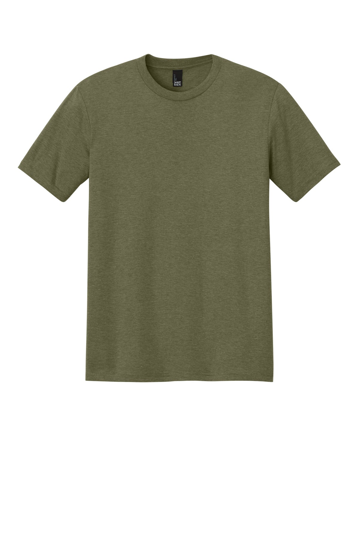 Custom Embroidered District T-Shirts  in Military Green Frost