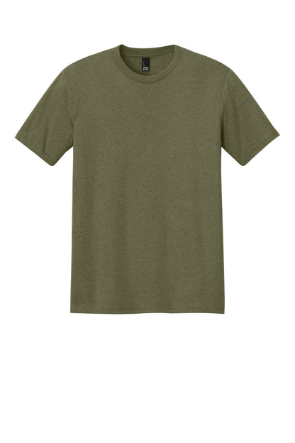 Custom Embroidered District T-Shirts  in Military Green Frost