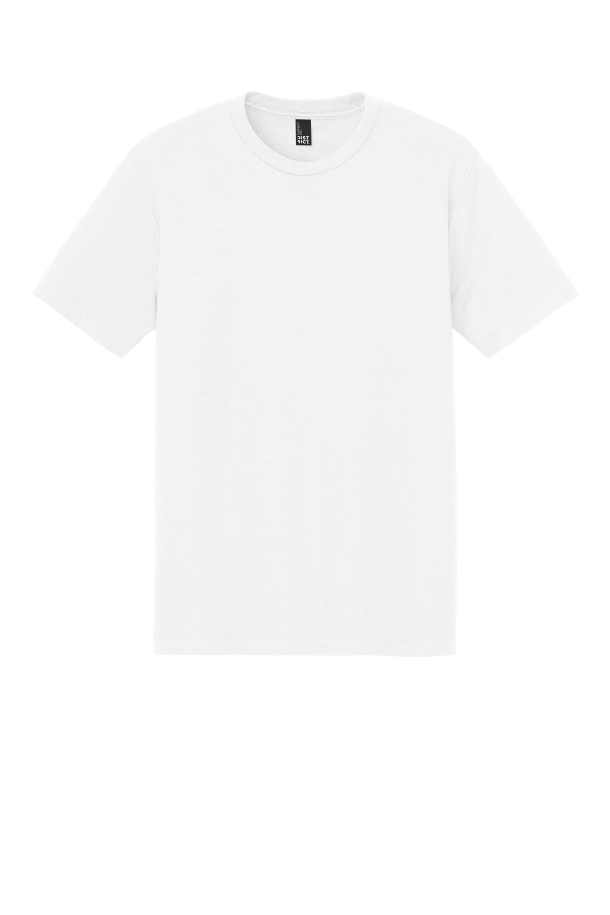 Custom Embroidered District T-Shirts  in Natural