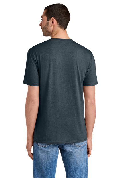 Custom Embroidered District T-Shirts  in Navy Frost
