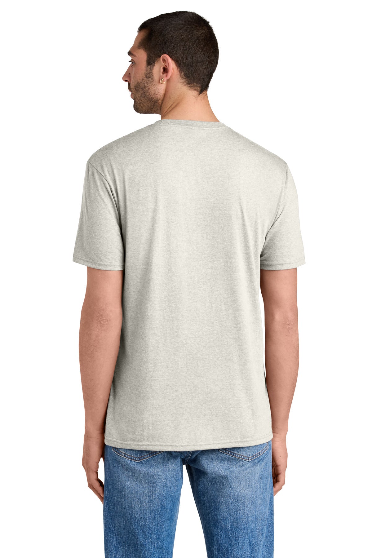 Custom Embroidered District T-Shirts  in Oatmeal Heather