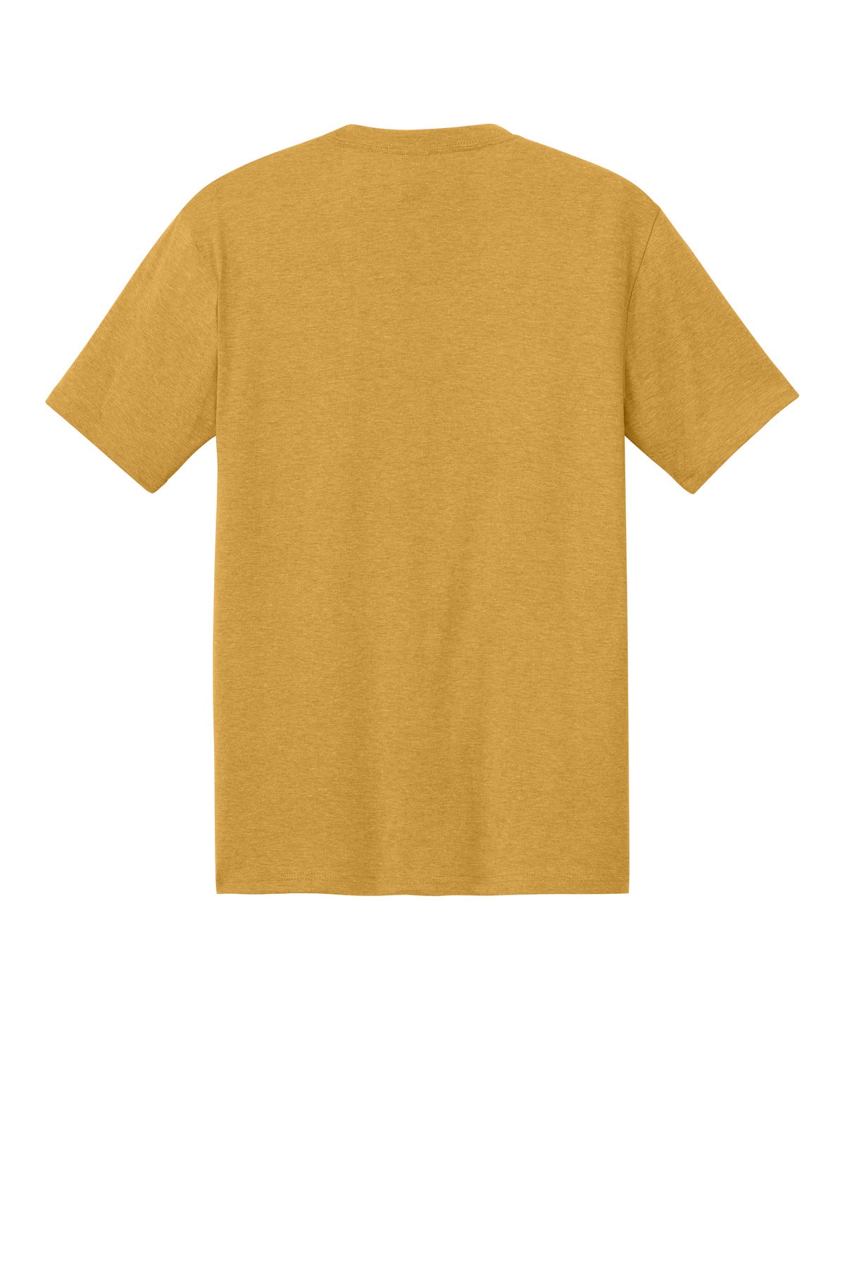 Custom Embroidered District T-Shirts  in Ochre Yellow Heather