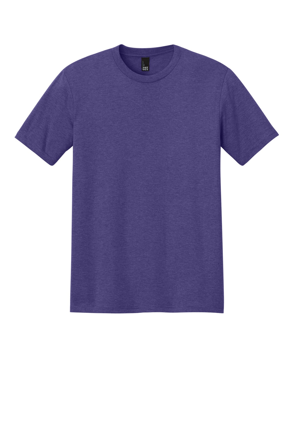 Custom Embroidered District T-Shirts  in Purple Frost