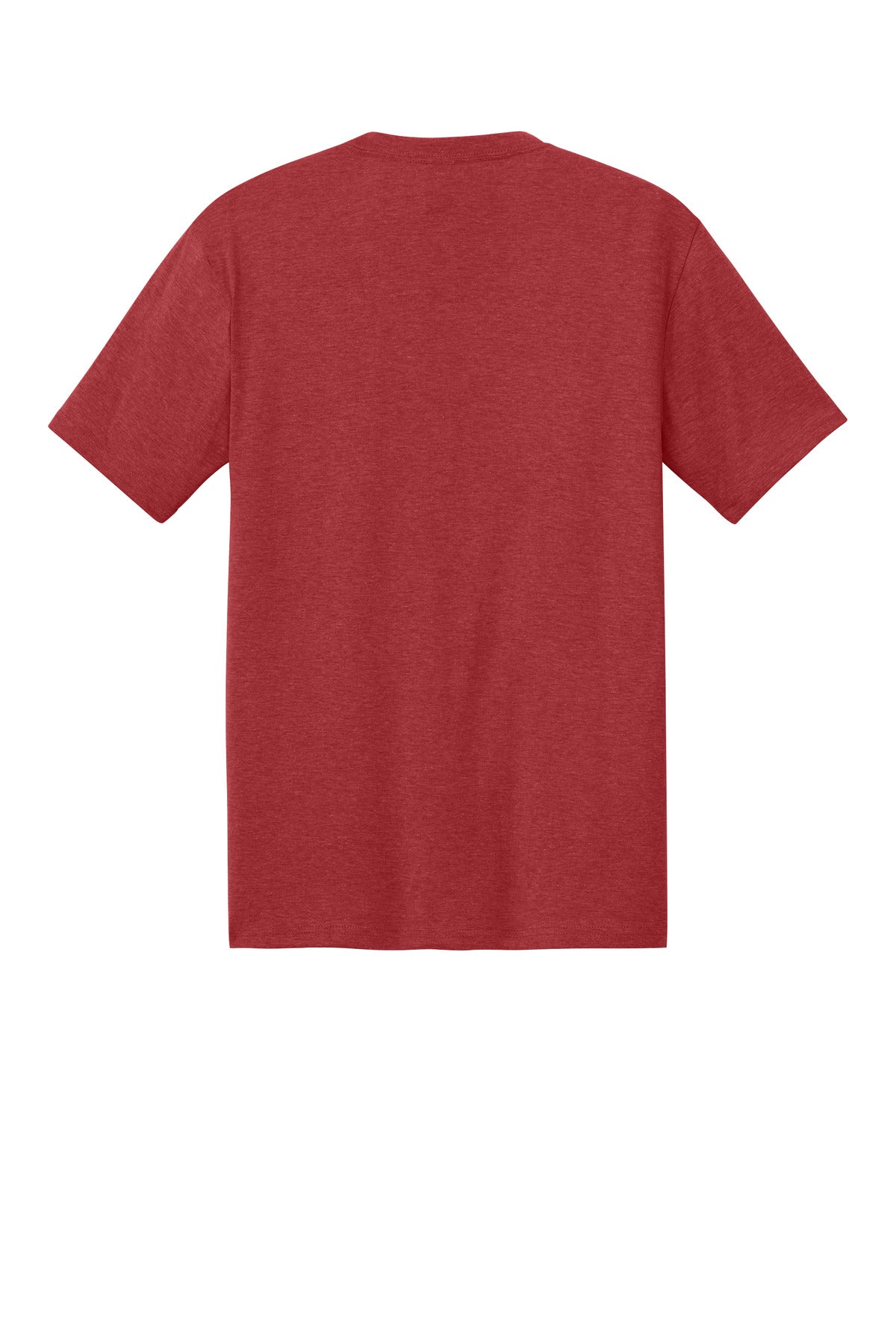Custom Embroidered District T-Shirts  in Red Frost