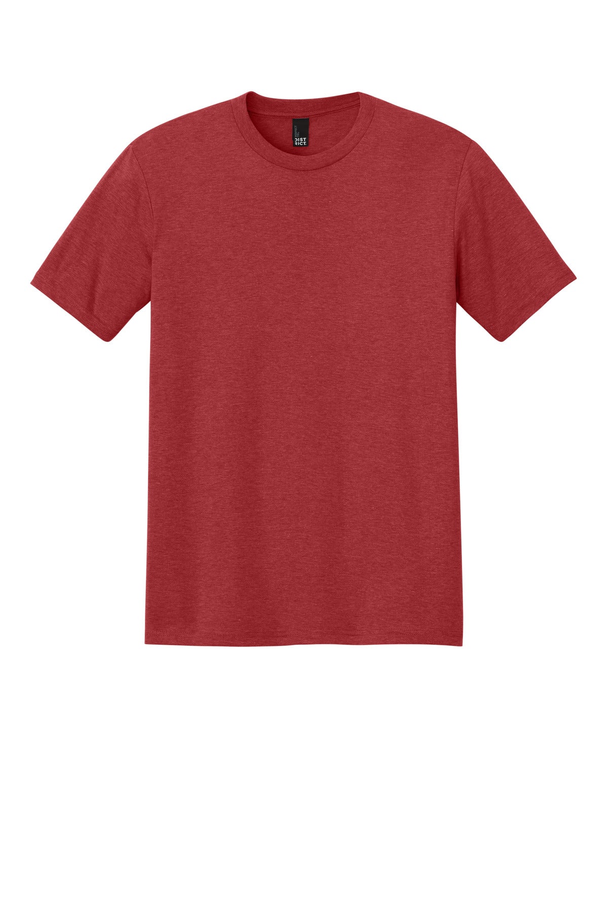 Custom Embroidered District T-Shirts  in Red Frost