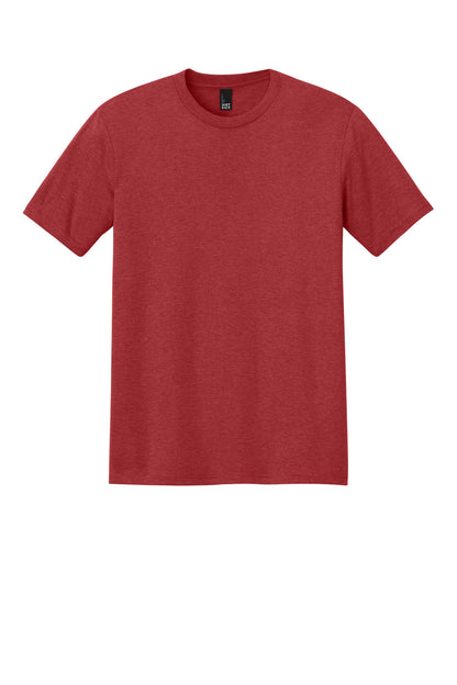 Custom Embroidered District T-Shirts  in Red Frost