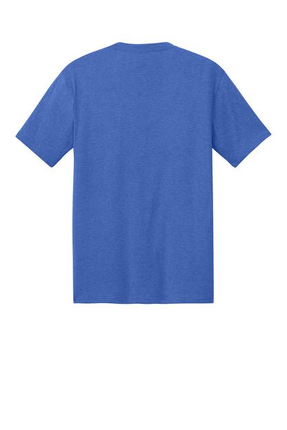 Custom Embroidered District T-Shirts  in Royal Frost