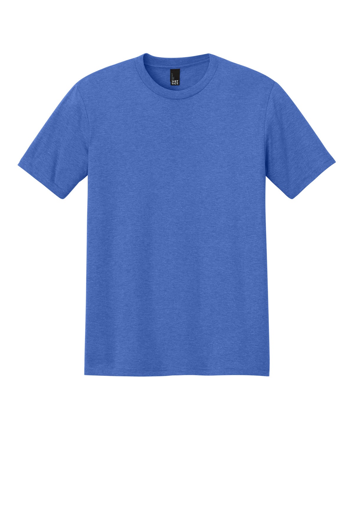 Custom Embroidered District T-Shirts  in Royal Frost