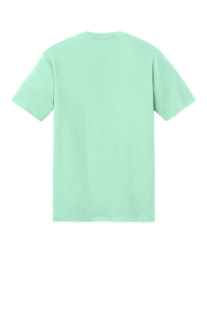 Custom Embroidered District T-Shirts  in Sea Mist