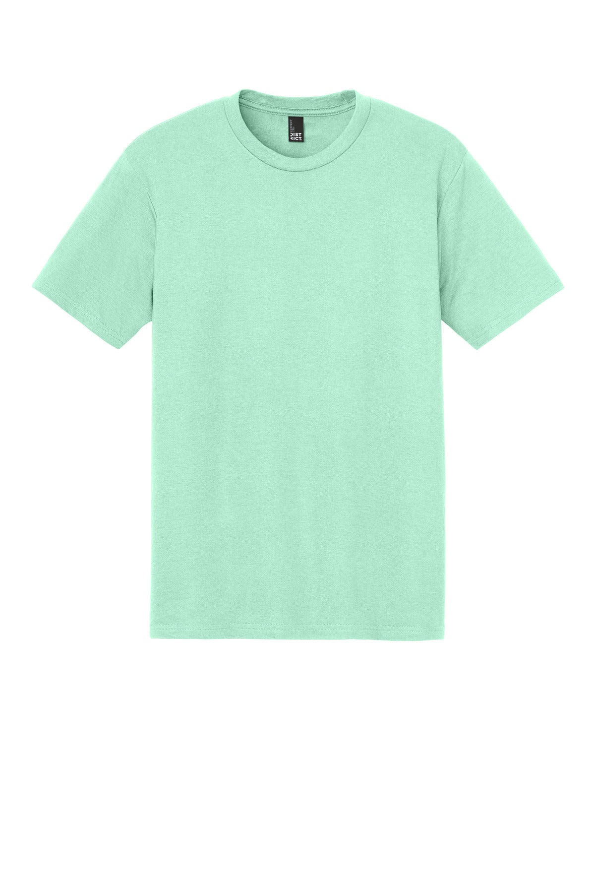 Custom Embroidered District T-Shirts  in Sea Mist