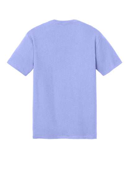 Custom Embroidered District T-Shirts  in Soft Lilac