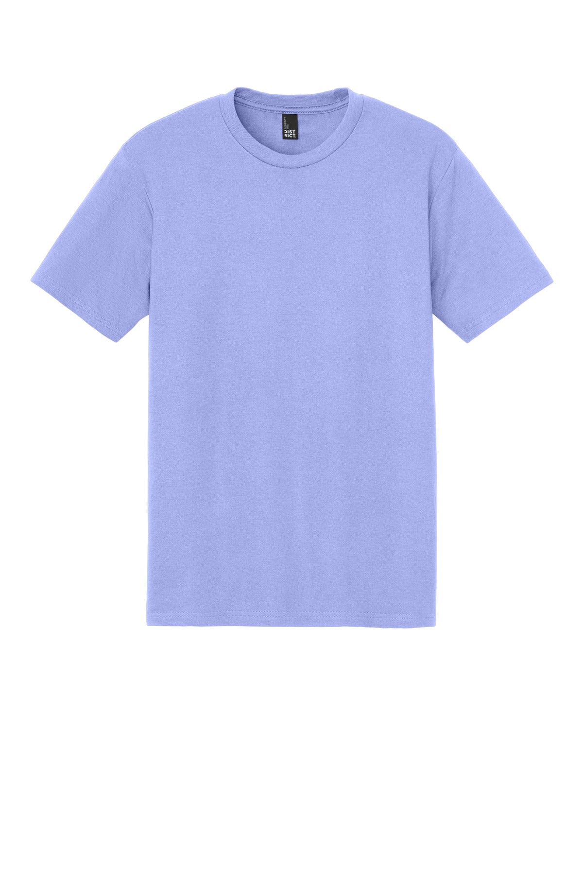 Custom Embroidered District T-Shirts  in Soft Lilac