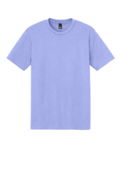 Custom Embroidered District T-Shirts  in Soft Lilac