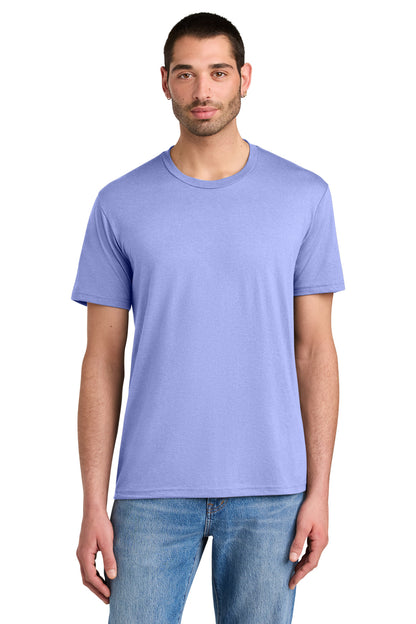 Custom Embroidered District T-Shirts  in Soft Lilac