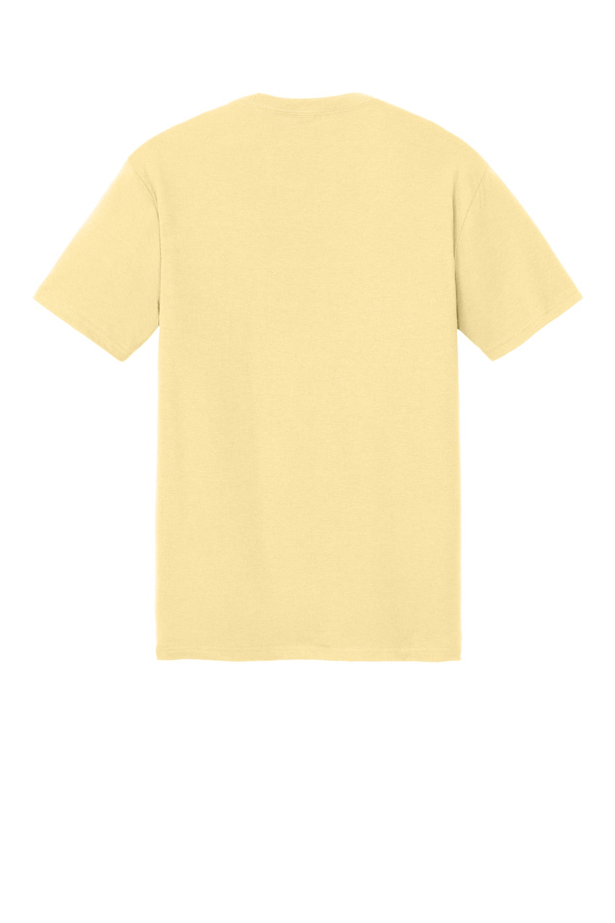 Custom Embroidered District T-Shirts  in Soft Yellow
