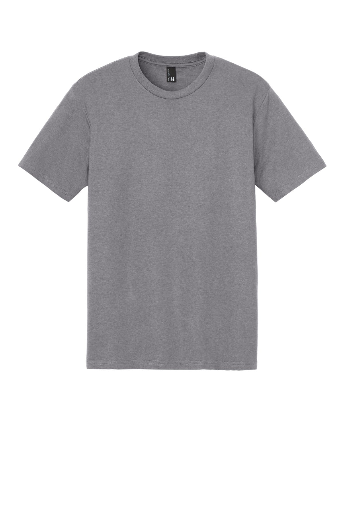 Custom Embroidered District T-Shirts  in Storm Cloud