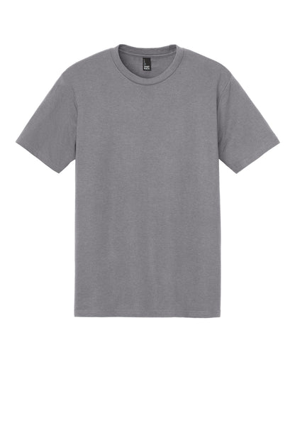 Custom Embroidered District T-Shirts  in Storm Cloud