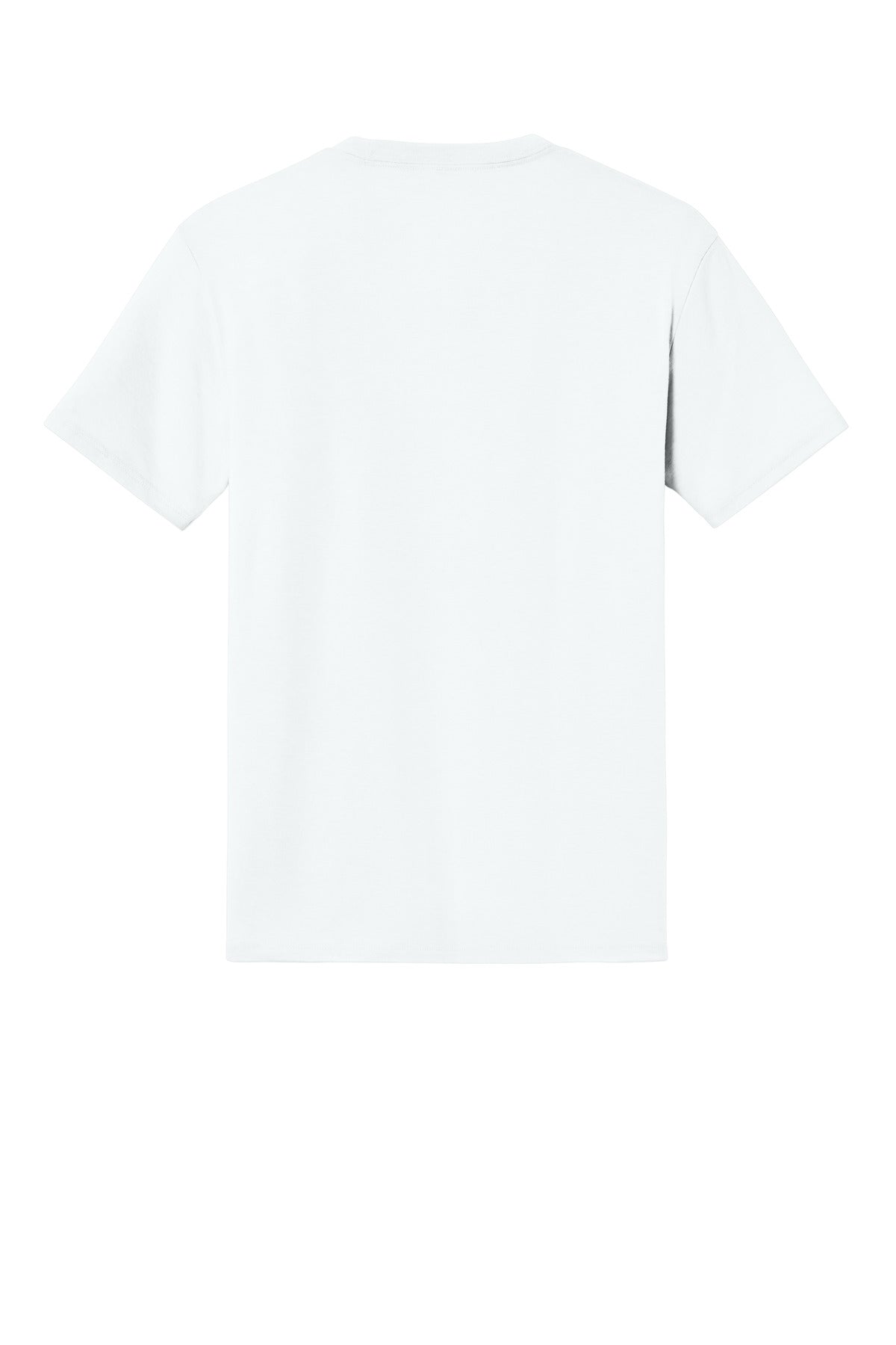 Custom Embroidered District T-Shirts  in White