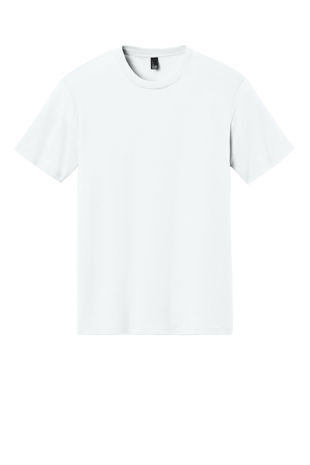 Custom Embroidered District T-Shirts  in White