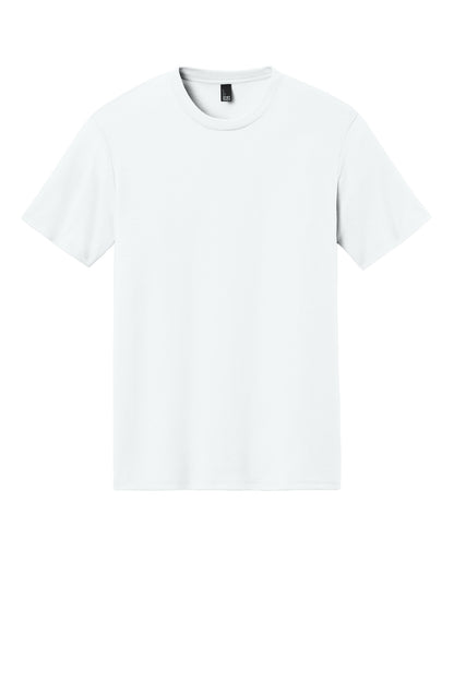 Custom Embroidered District T-Shirts  in White