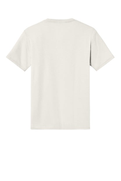 Custom Embroidered District T-Shirts  in White Smoke