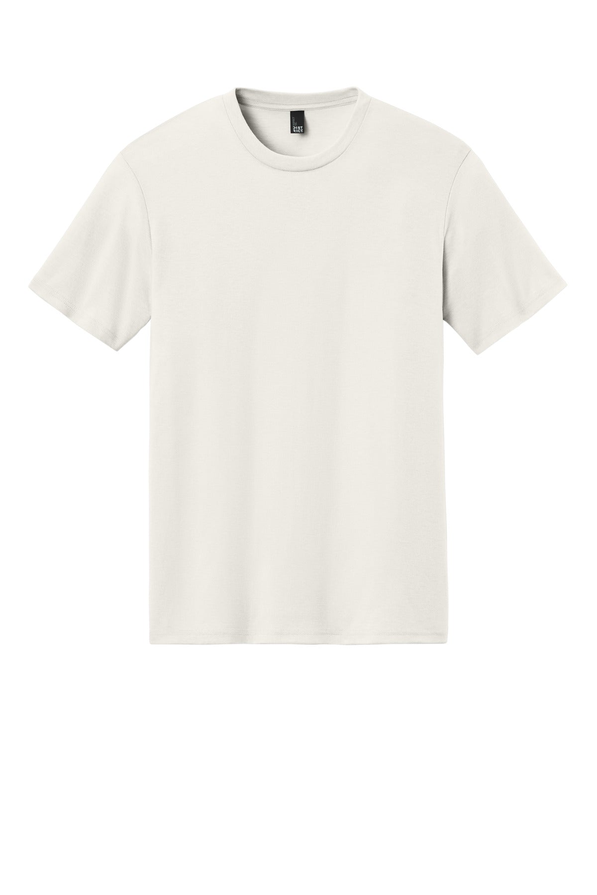 Custom Embroidered District T-Shirts  in White Smoke