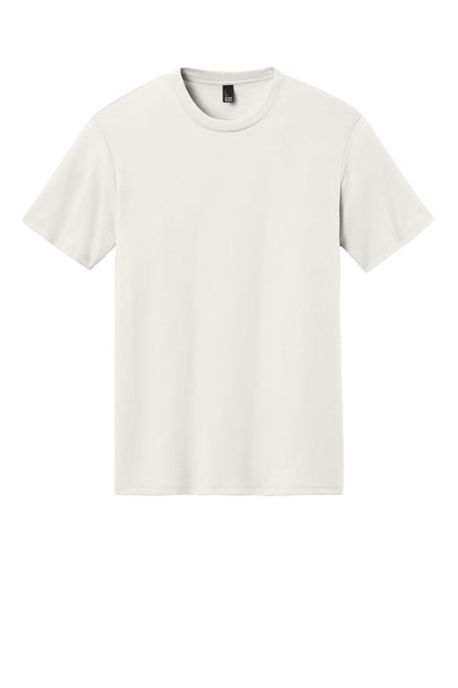 Custom Embroidered District T-Shirts  in White Smoke