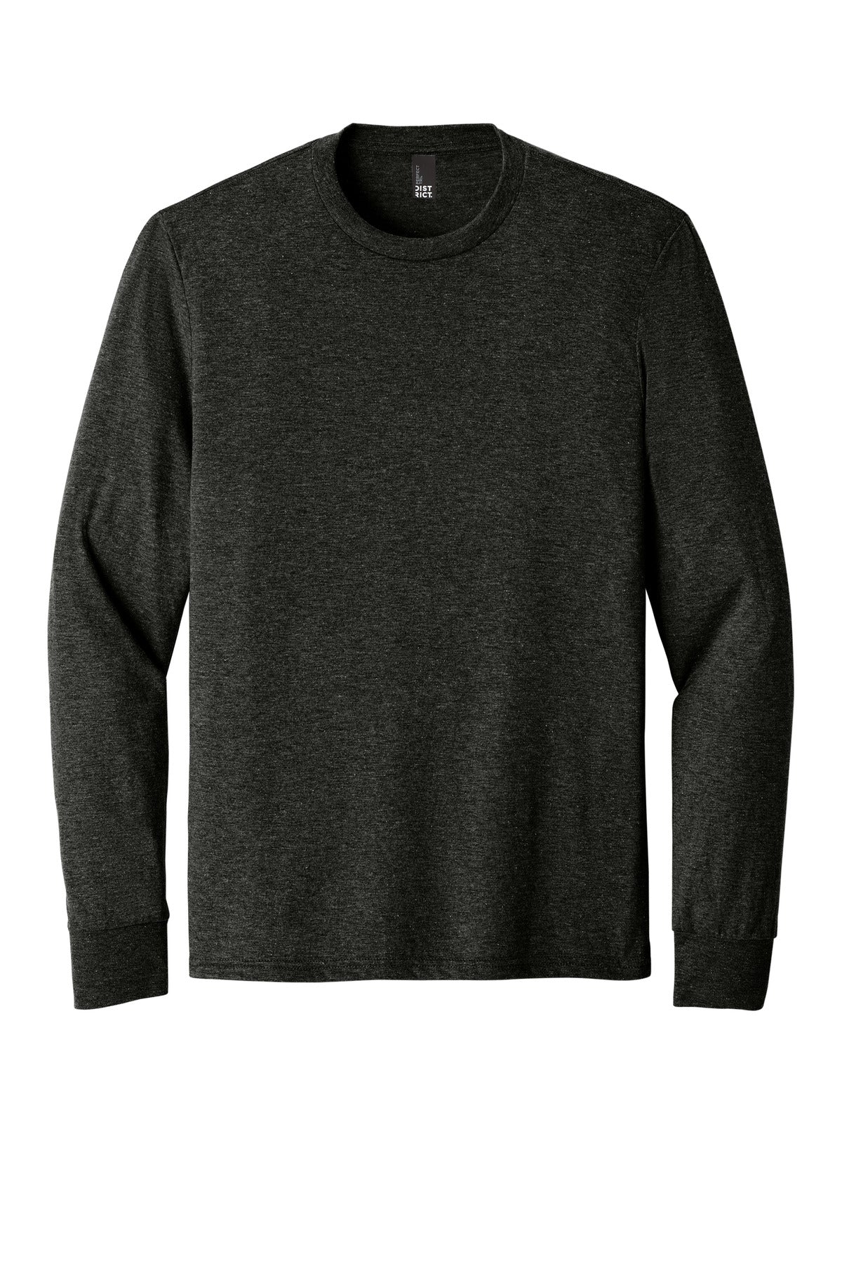 Custom Embroidered District T-Shirts  in Black Frost