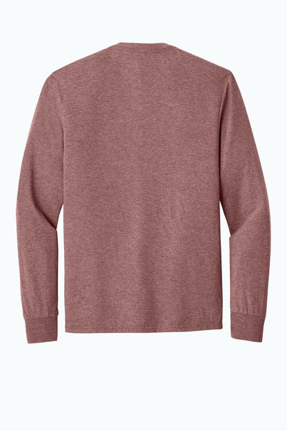 Custom Embroidered District T-Shirts  in Blush Frost