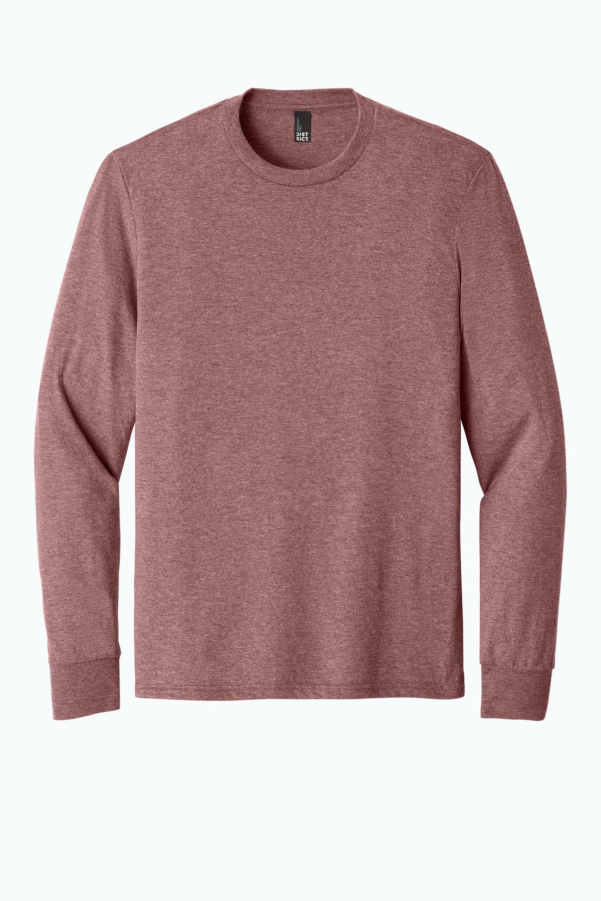 Custom Embroidered District T-Shirts  in Blush Frost