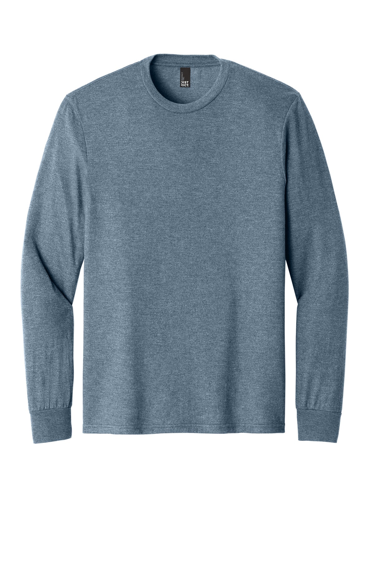 Custom Embroidered District T-Shirts  in Flint Blue Heather