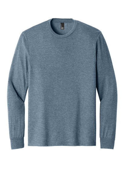 Custom Embroidered District T-Shirts  in Flint Blue Heather
