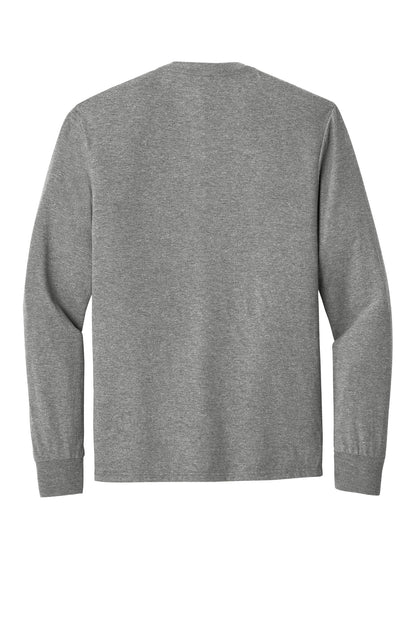 Custom Embroidered District T-Shirts  in Grey Frost