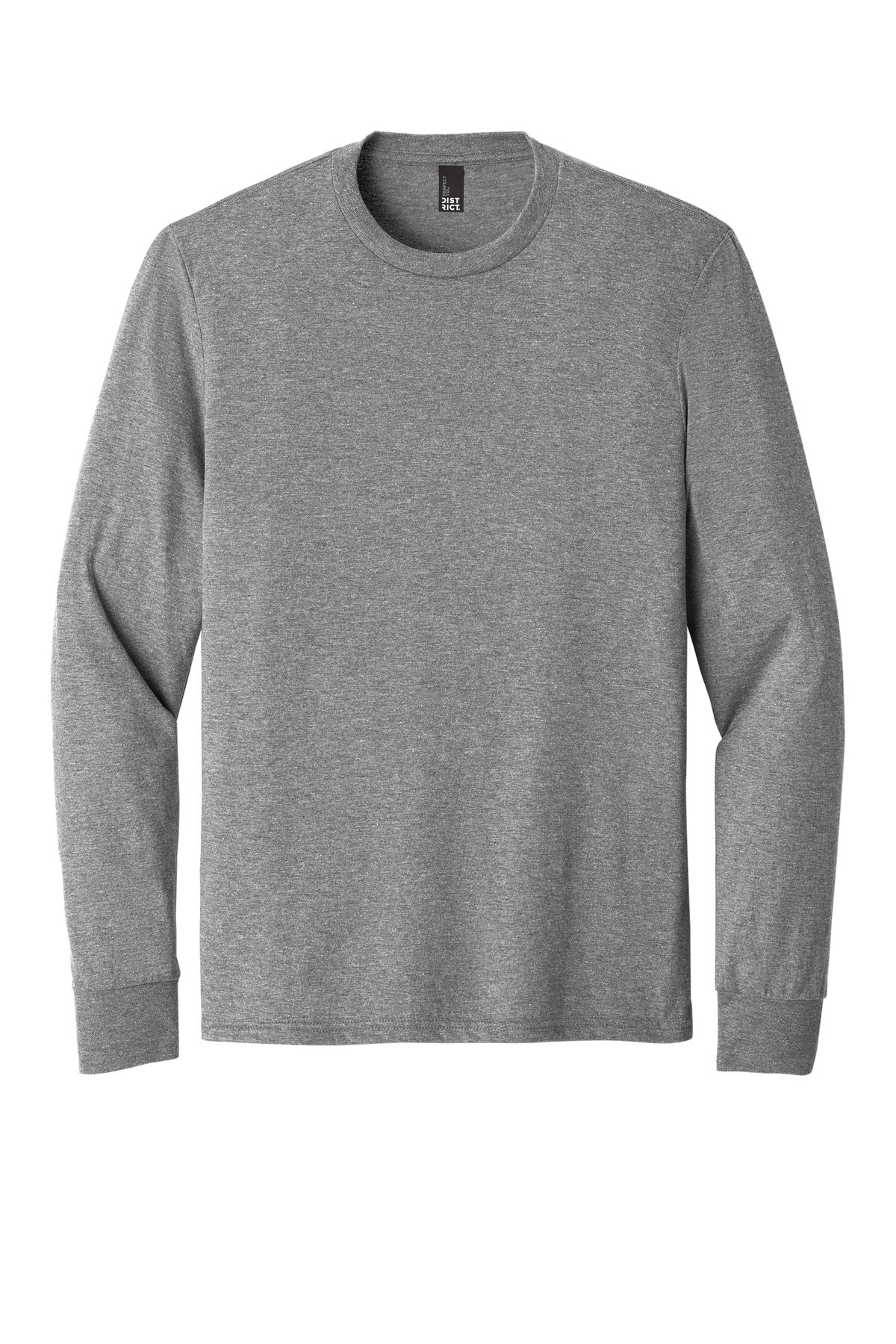 Custom Embroidered District T-Shirts  in Grey Frost